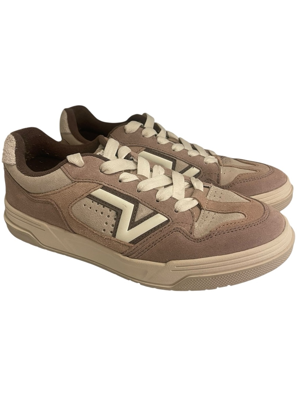 VANS Upland 'Deep Taupe Brown' Suede Casual Sneakers Unisex M8 W9.5